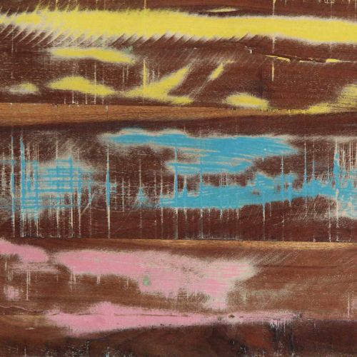 Конзолна маса с чекмедже Многоцветен Солидно възстановено дърво