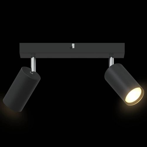 Таванен спот с прожектори Черно 26 x 6 x 16 см Метал