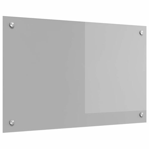 Кухненски заден панел Светлосиво 80 x 50 cm закалено стъкло