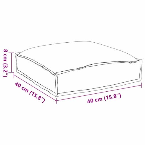 Възглавница 2 pcs Бежово 40 x 40 x 8 см Оксфордска тъкан