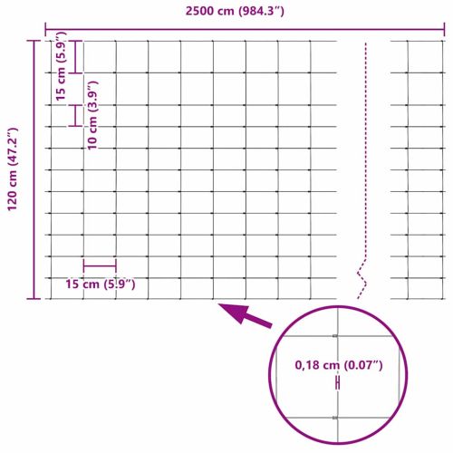 Ограда за пасища Сребрист 25 x 1,2 м Поцинкована стомана