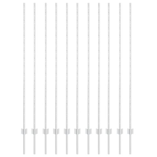 Стълб за ограда. 11 pcs Сребрист 150 cm Стомана