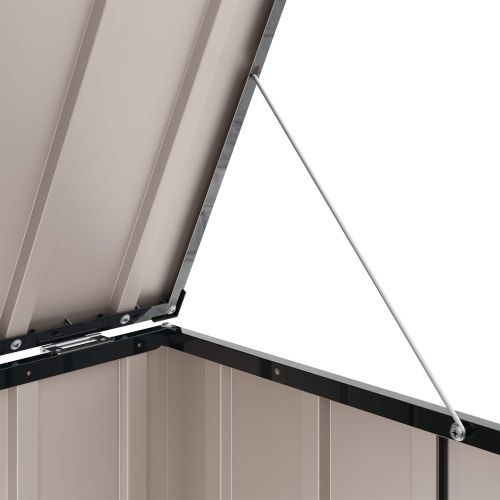 Кутия за съхранение в градината Черно 101 x 56,5 x 50 см