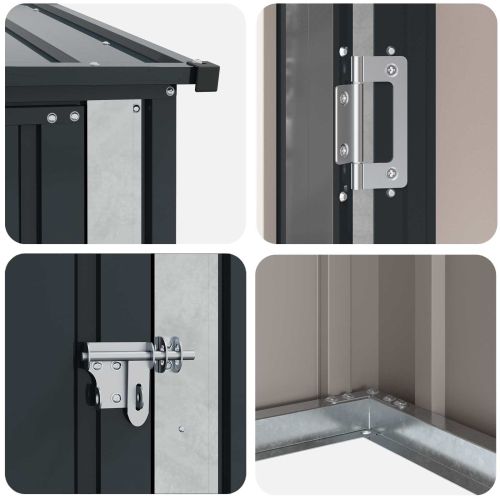 Градински навеси Антрацит 153,5 x 86 x 200 см Метал