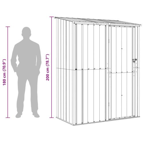 Градински навеси Антрацит 153,5 x 86 x 200 см Метал
