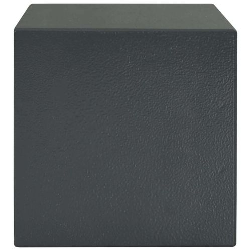 Каса с заключване Тъмносиво 23 x 17 x 17 см Стомана