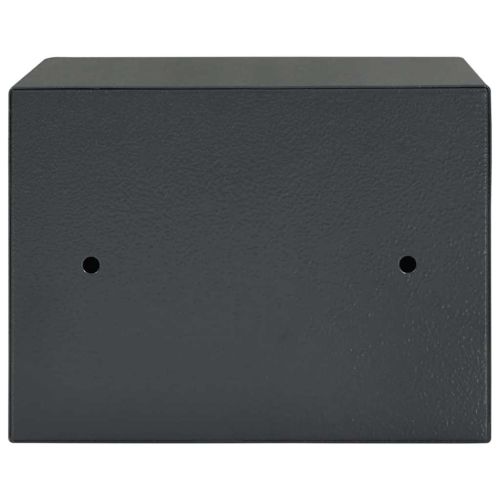Каса с заключване Тъмносиво 23 x 17 x 17 см Стомана