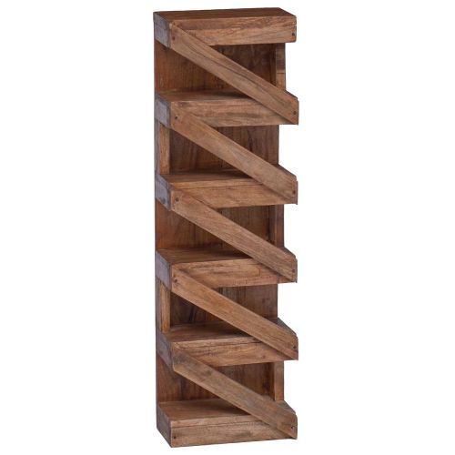 Винен рафт Естествен 24 x 14 x 80 см Масивно махагоново дърво