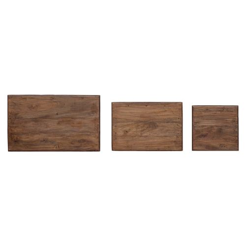 Н nesting маса 3 pcs Кафяво Масивна махагонова дървесина