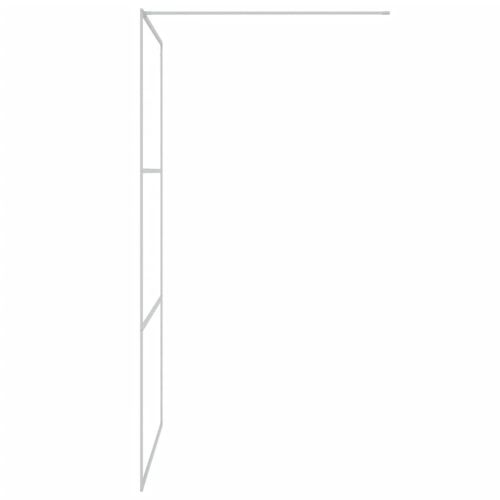 Параван за баня сребрист 115x195 см прозрачно ESG стъкло