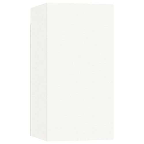 Комплект ТВ шкафове от 4 части, бял, инженерно дърво