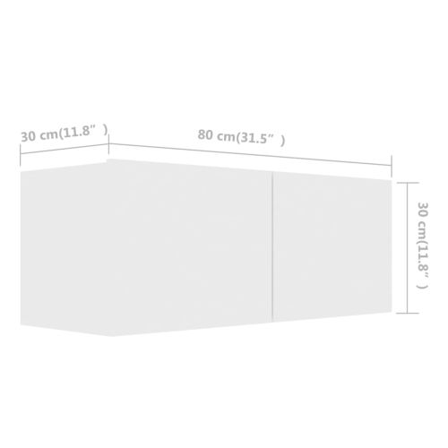 Комплект ТВ шкафове от 5 части, бял, инженерно дърво