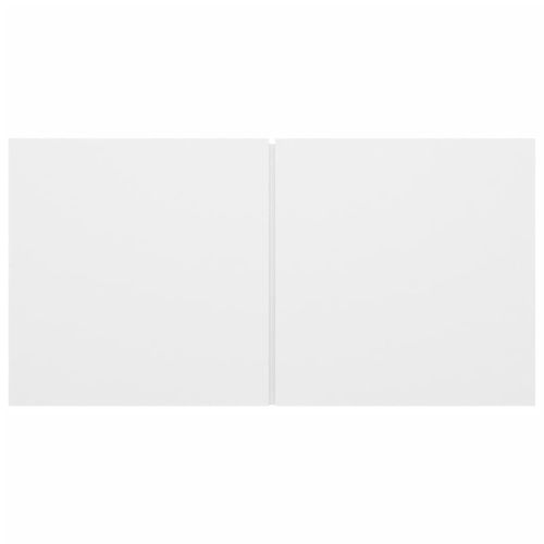 Комплект ТВ шкафове от 5 части инженерно дърво Бял гланц