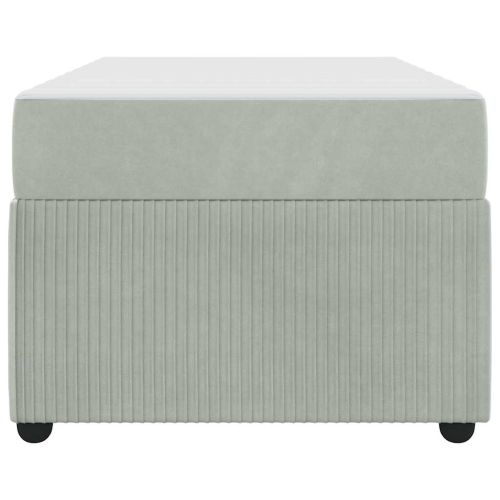 Рамка за легло с матрак Светлосиво 80 x 200 cm текстил