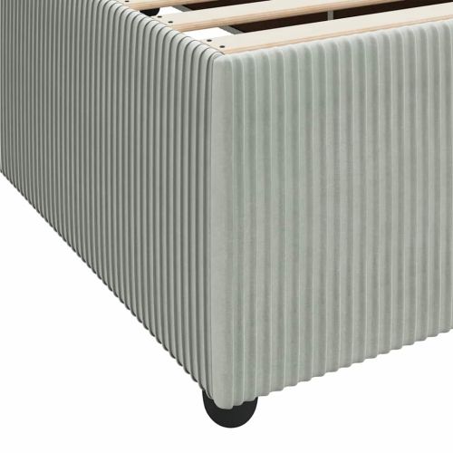 Рамка за легло с матрак Светлосиво 80 x 200 cm текстил