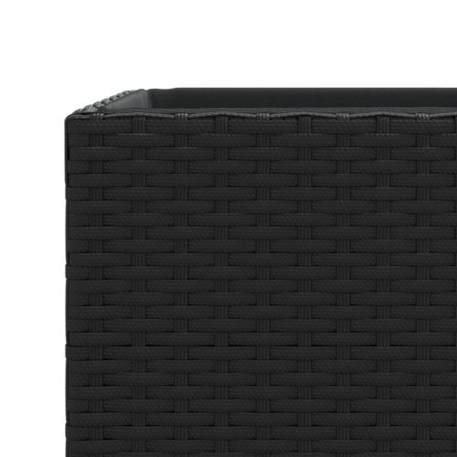 Градински плантер, черен, 30x30x60 см, полиратан