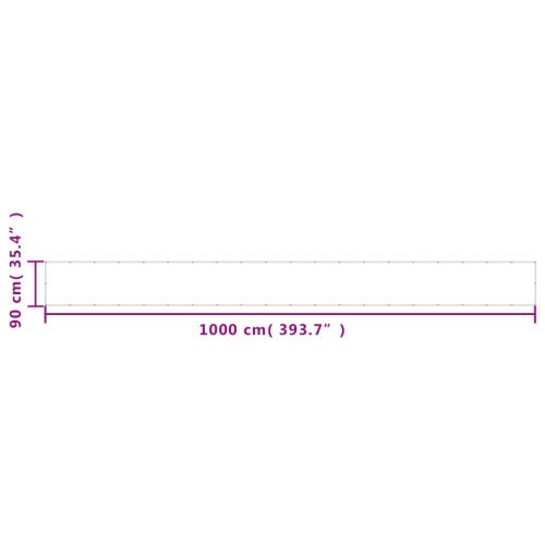 Балконски параван, светлосив, 90x1000см, 100% полиестер оксфорд