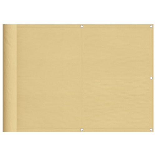 Балконски параван пясъчен 75x700 см 100% полиестер оксфорд