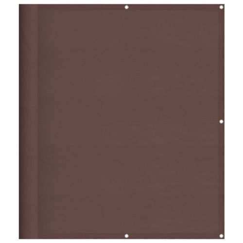 Балконски параван кафяв 120x800 см 100% полиестер оксфорд