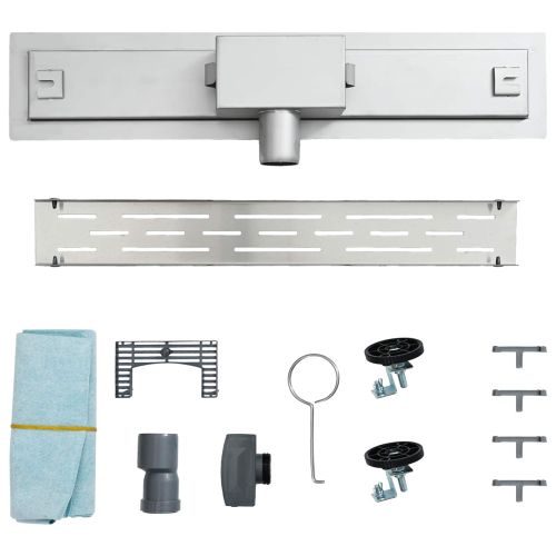 Душов дренаж с линия на дизайна Сребрист 70 cm