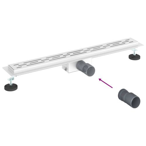 Душов дренаж с линия на дизайна Сребрист 70 cm