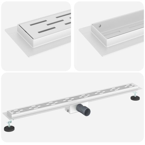 Душов дренаж с линия на дизайна Сребрист 90 cm