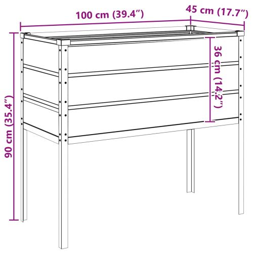 Кашпа Слонова кост 100 x 45 x 90 см Галванизирана стомана