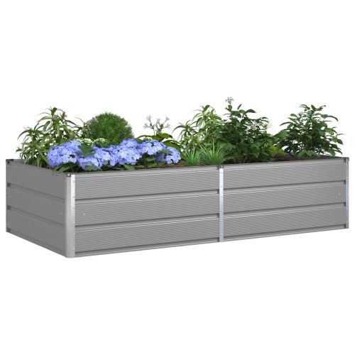 Кашпа Светлосиво 195 x 100 x 45 см Галванизирана стомана