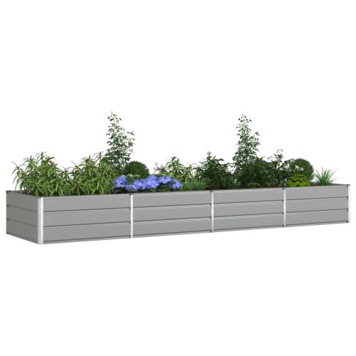Кашпа Светлосиво 385 x 100 x 45 см Галванизирана стомана