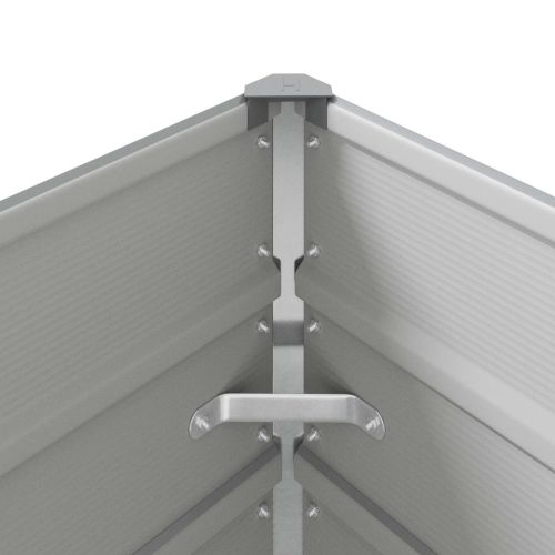 Кашпа Светлосиво 385 x 100 x 45 см Галванизирана стомана
