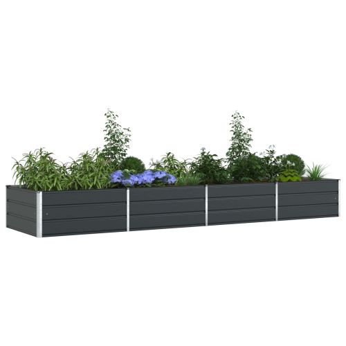 Кашпа Антрацит 385 x 100 x 45 см Галванизирана стомана