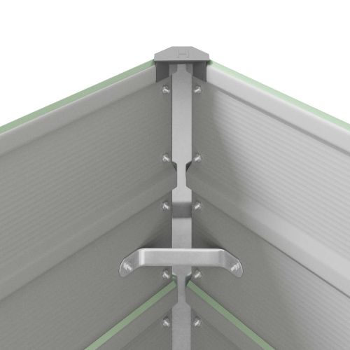 Кашпа Пастелно зелено 385 x 100 x 45 см Галванизирана стомана