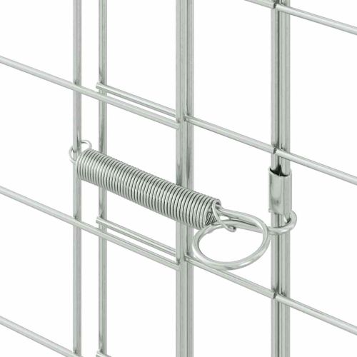 Клетка за заек Сребристо 400 x 100 x 210 см Поцинкована стомана