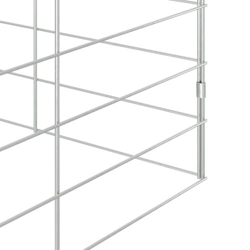 Клетка за заек Сребристо 400 x 100 x 210 см Поцинкована стомана
