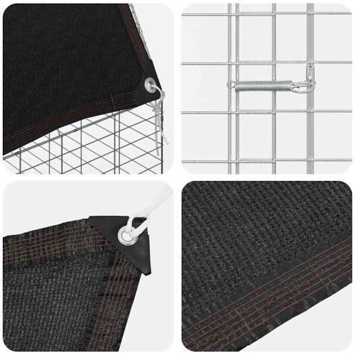 Клетка за заек Сребристо 100 x 100 x 210 см Поцинкована стомана