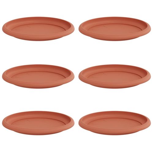 Кръгъл поднос за цветя 6 pcs Червено тухла Ø 17,5 x 2 см