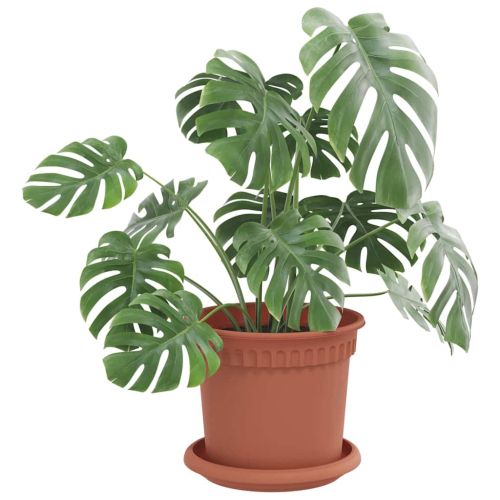 Кръгъл поднос за цветя 24 pcs Червено тухла Ø 14 x 2 см