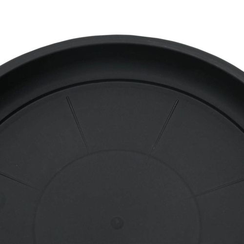 Кръгъл поднос за цветя 24 pcs Черно Ø 15,5 x 2 см Пластмаса