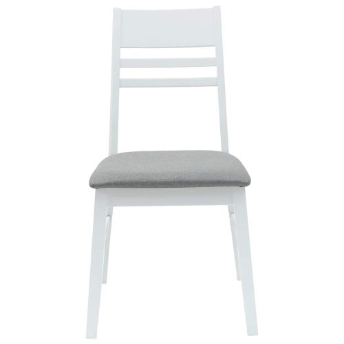 Обедени столове 2 pcs Бяло 43 x 54 x 89 см Солидно гумено дърво