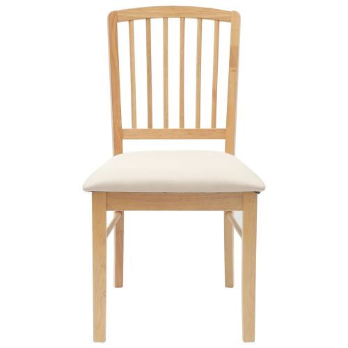 Обедени столове 2 pcs Естествен 50 x 52,5 x 91 см