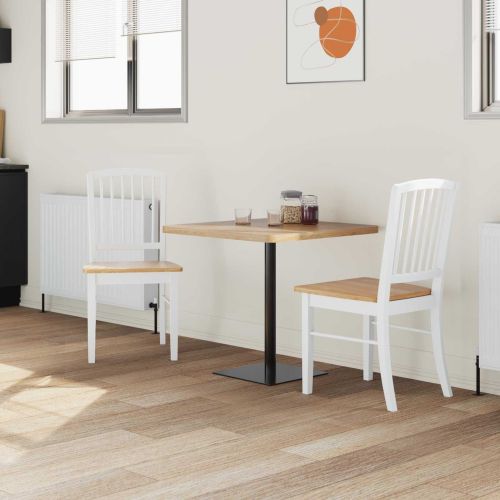 Обедени столове 2 pcs Бяло 50 x 52,5 x 91 см