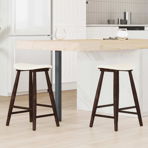 Обедени столове 2 pcs Светло кафяво 46 x 37 x 63 см