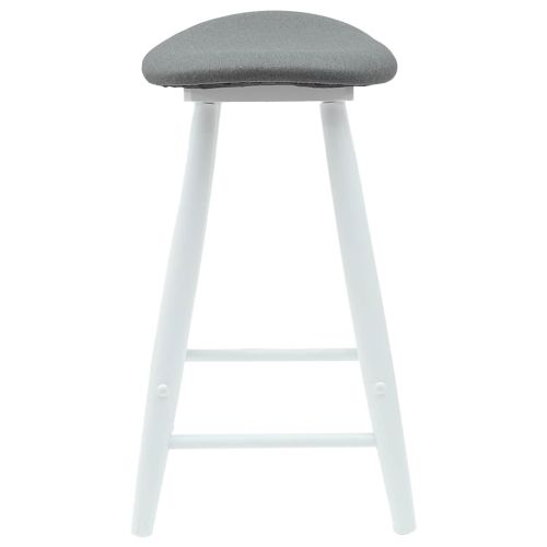 Обедени столове 2 pcs Бяло 46 x 37 x 63 см Солидно гумено дърво