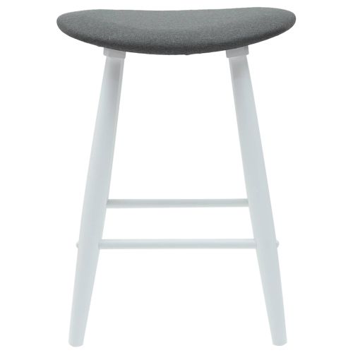 Обедени столове 2 pcs Бяло 46 x 37 x 63 см Солидно гумено дърво