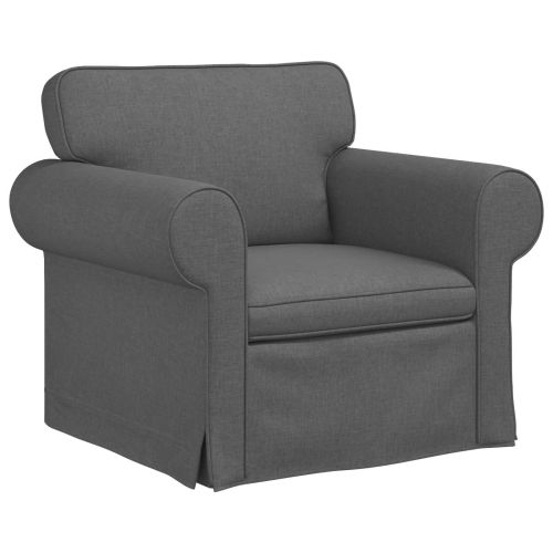 Диван Тъмен сив 215 x 82 x 80 см текстил