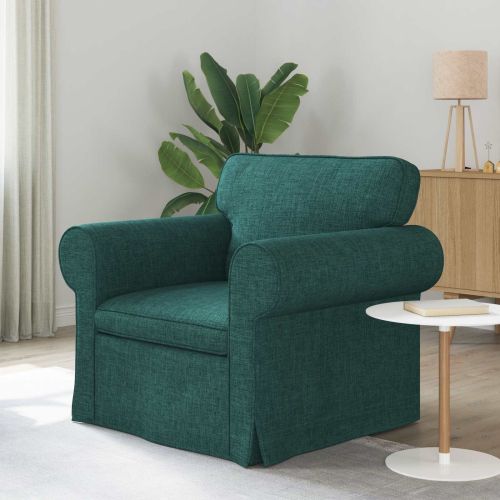 Диван Тъмен зелен 215 x 82 x 80 см текстил