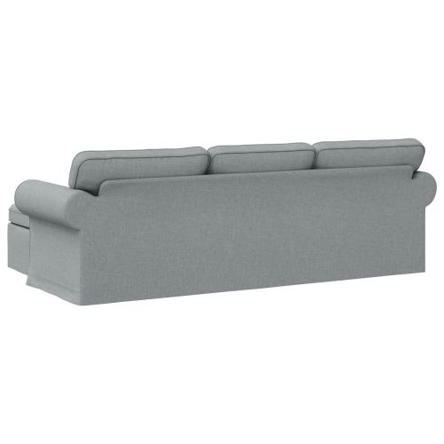 Диван Светлосиво 215 x 138 x 80 см текстил