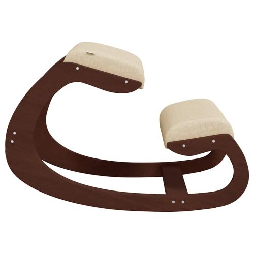 Стол с опора за колене, кремав, 55x84x55 см, шперплат от бреза