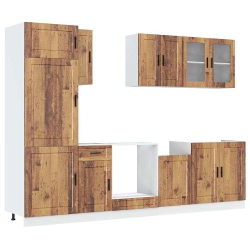 Комплект кухненски шкафове от 8 части Kalmar, инженерно дърво