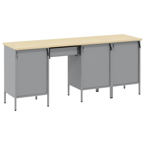 Работен кабинет с чекмедже 4 pcs Червено 200 x 55 x 85 см